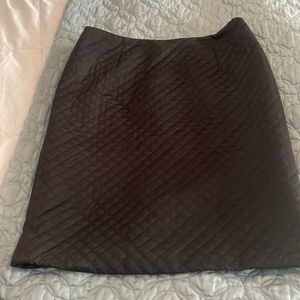 Black quilted pencil skirt